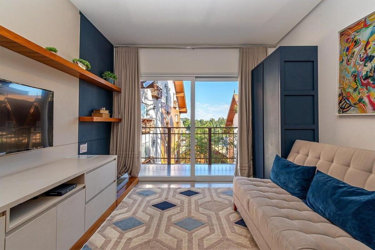 Rosa Edificio Casa De Pedra Apartman Gramado Szoba fotó